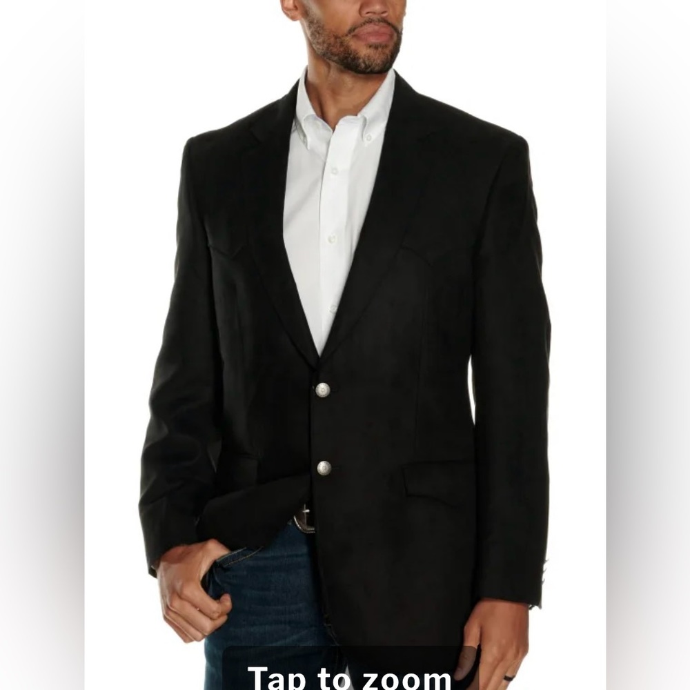 Harmony Western Wear Black Microsuede Sportscoat